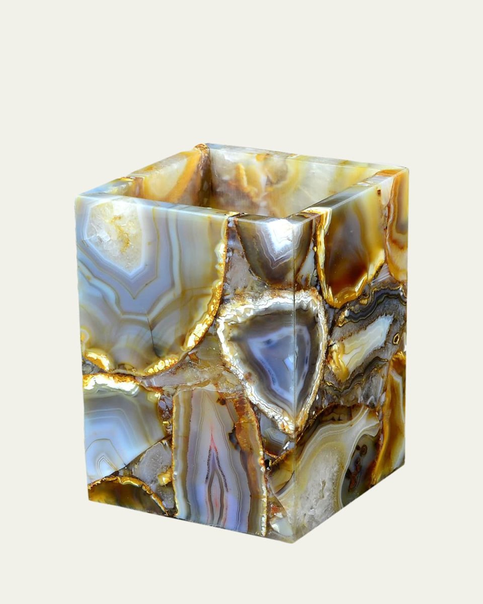 Taj Agate Brush Holder